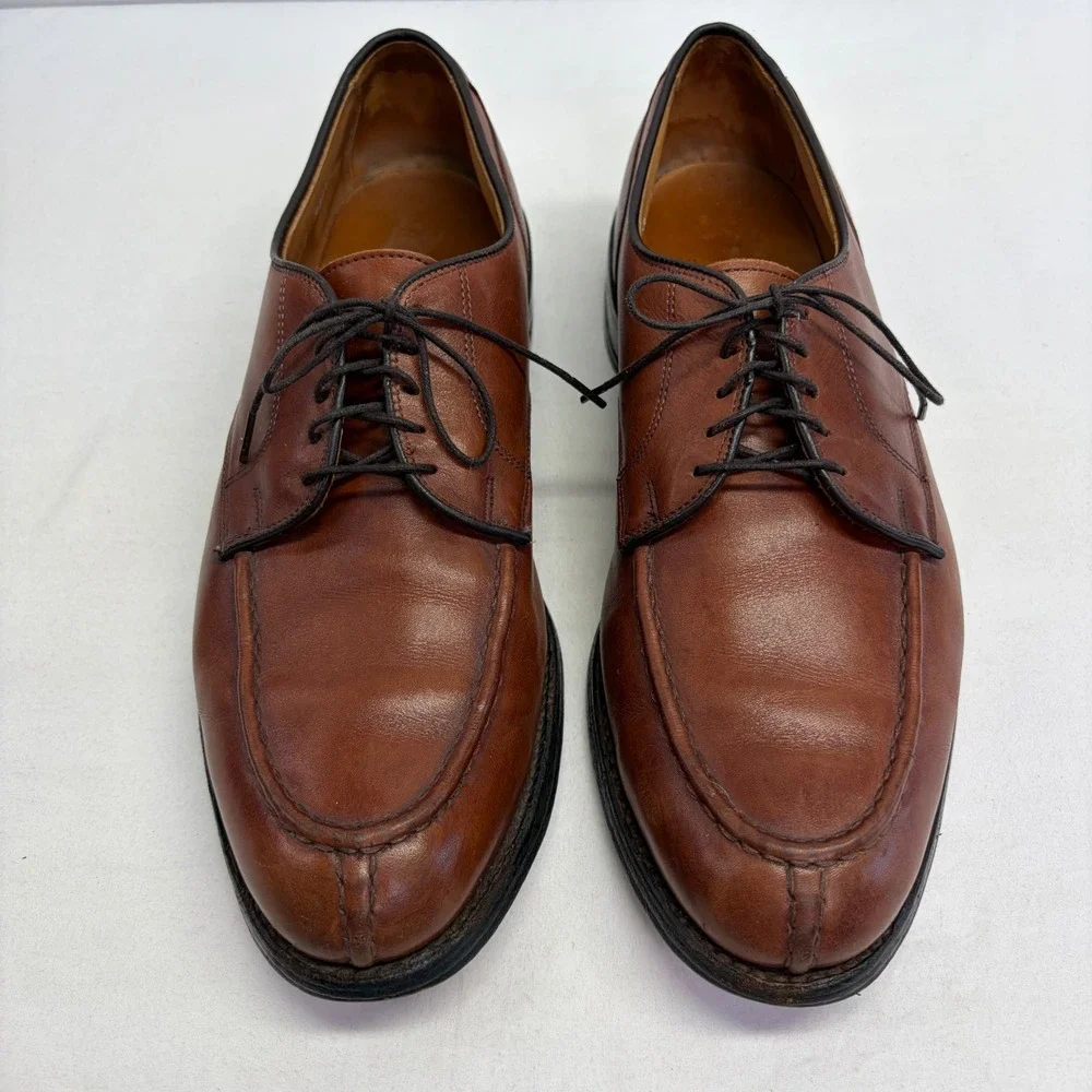 Allen Edmonds Bradley Dress Shoes Mens 12 B Brown Leather Split Toe Blucher
